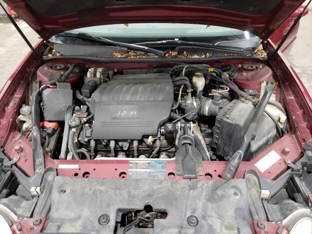 2G4WN58C781162405 - 2008 BUICK LACROSSE SUPER SERIES RED photo 11
