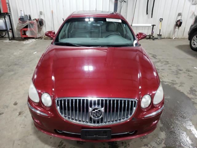 2G4WN58C781162405 - 2008 BUICK LACROSSE SUPER SERIES RED photo 5