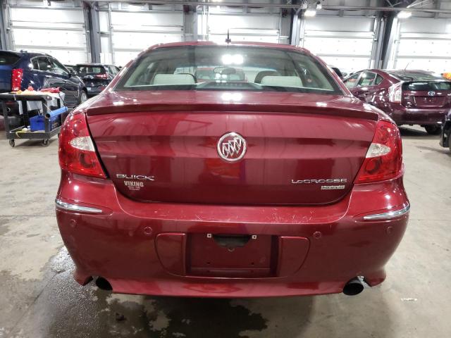 2G4WN58C781162405 - 2008 BUICK LACROSSE SUPER SERIES RED photo 6