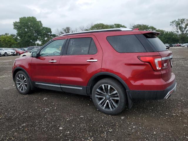 1FM5K8HT0GGB33934 - 2016 FORD EXPLORER PLATINUM RED photo 2