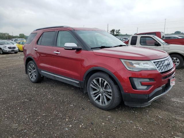 1FM5K8HT0GGB33934 - 2016 FORD EXPLORER PLATINUM RED photo 4