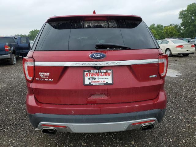 1FM5K8HT0GGB33934 - 2016 FORD EXPLORER PLATINUM RED photo 6