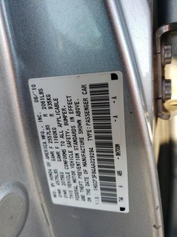 1HGCP3F84AA029294 - 2010 HONDA ACCORD EXL SILVER photo 12