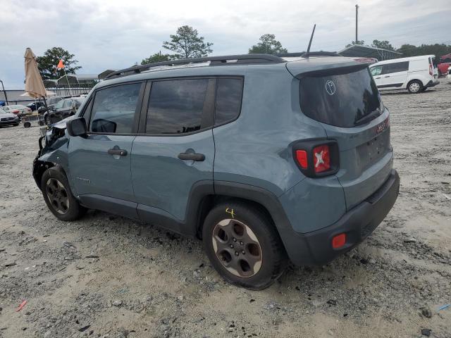 ZACCJAAB4HPE64351 - 2017 JEEP RENEGADE SPORT GRAY photo 2