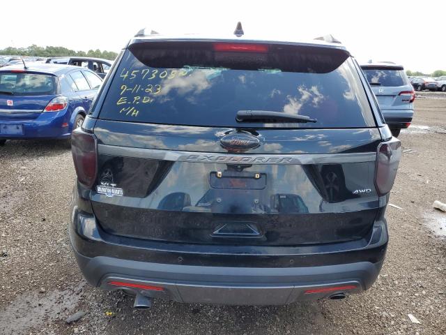 1FM5K8D82HGC18972 - 2017 FORD EXPLORER XLT BLACK photo 6