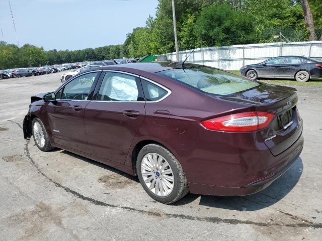 3FA6P0LU5DR231332 - 2013 FORD FUSION SE HYBRID MAROON photo 2