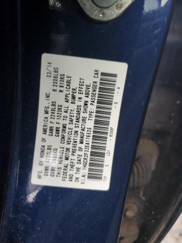 1HGCR2F32EA176535 - 2014 HONDA ACCORD LX BLUE photo 12