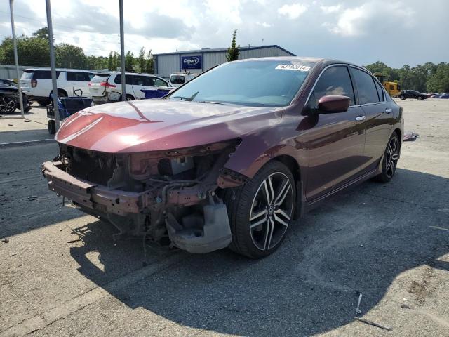 1HGCR2F51GA109445 - 2016 HONDA ACCORD SPORT BURGUNDY photo 1