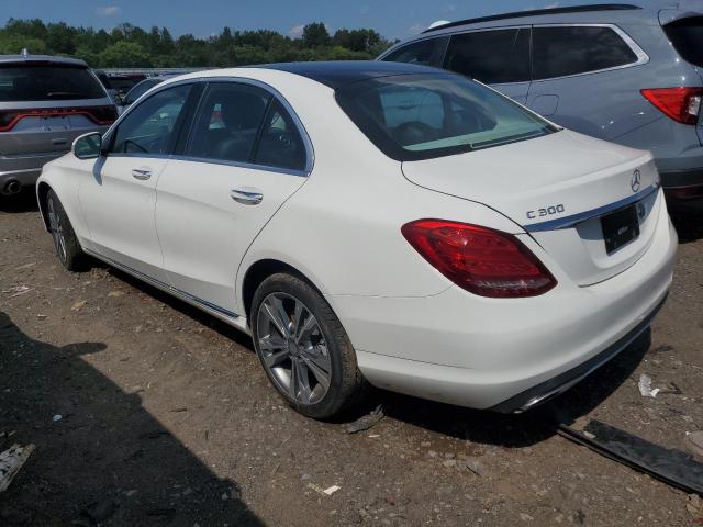 55SWF4KB0FU038304 - 2015 MERCEDES-BENZ C 300 4MATIC WHITE photo 2