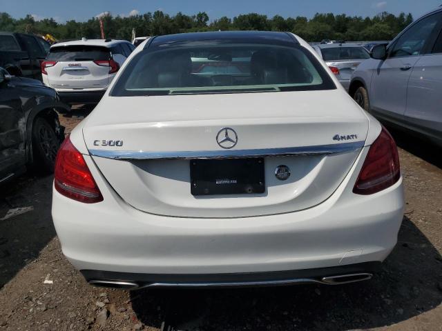 55SWF4KB0FU038304 - 2015 MERCEDES-BENZ C 300 4MATIC WHITE photo 6