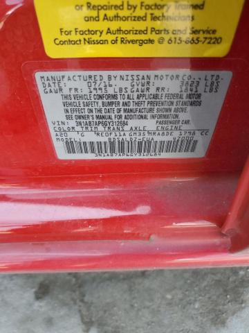 3N1AB7AP6GY312684 - 2016 NISSAN SENTRA S RED photo 12