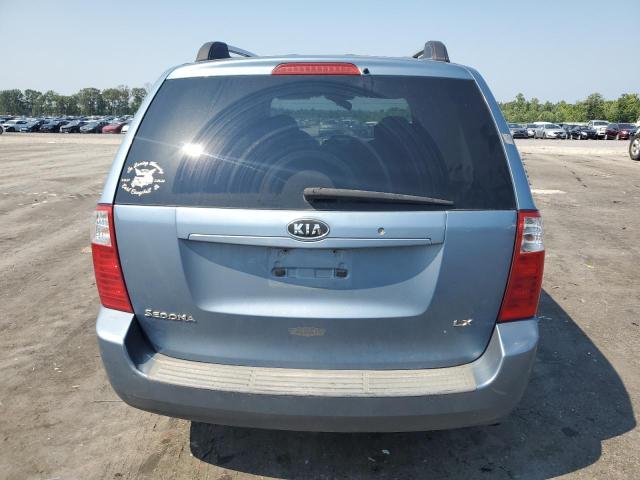 KNDMB233086250635 - 2008 KIA SEDONA EX BLUE photo 6