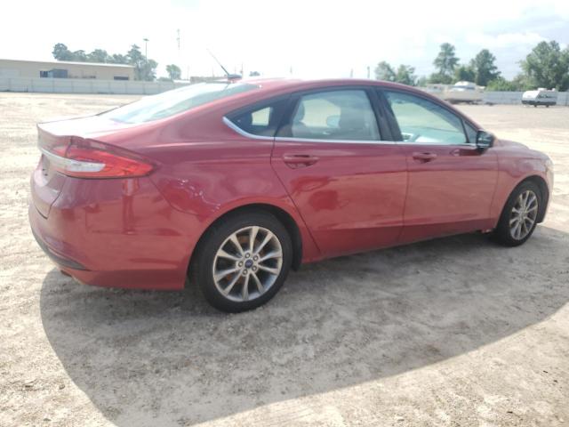 3FA6P0H70HR406370 - 2017 FORD FUSION SE RED photo 3