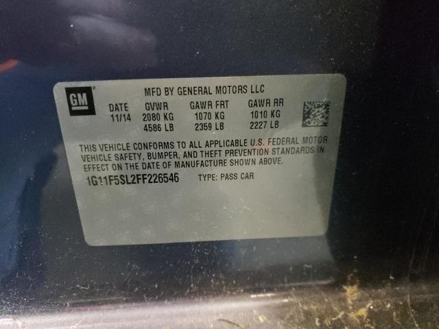 1G11F5SL2FF226546 - 2015 CHEVROLET MALIBU LTZ Mavi foto 13