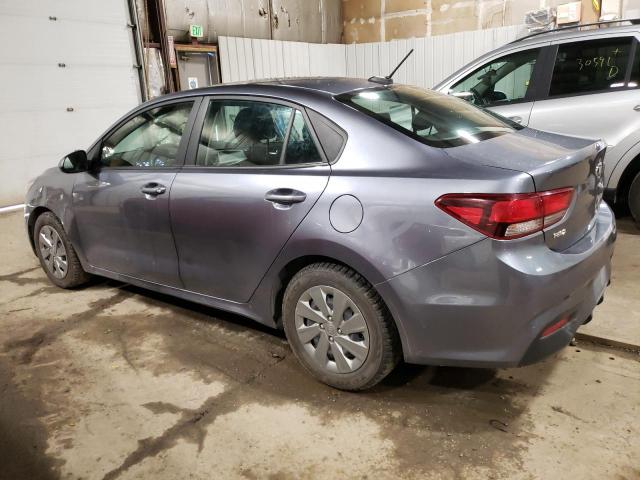 3KPA24AD3LE308279 - 2020 KIA RIO LX GRAY photo 2