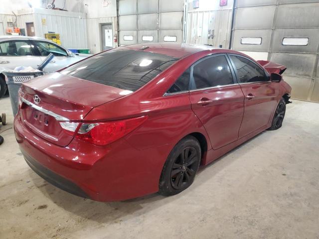 5NPEB4AC7EH930276 - 2014 HYUNDAI SONATA GLS RED photo 3