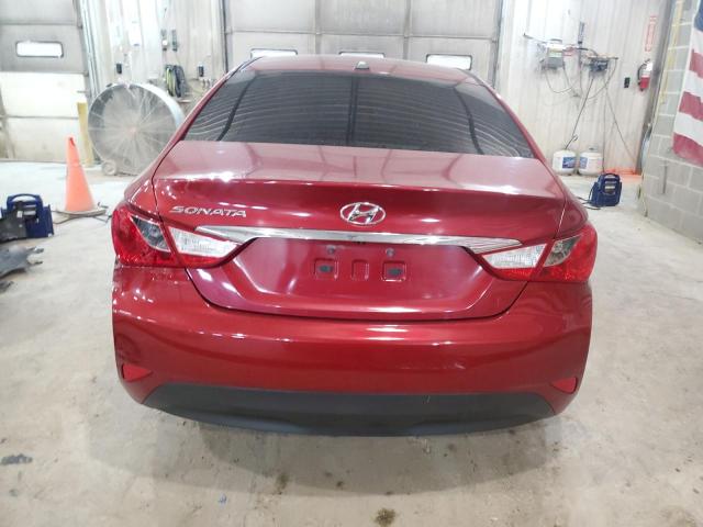 5NPEB4AC7EH930276 - 2014 HYUNDAI SONATA GLS RED photo 6