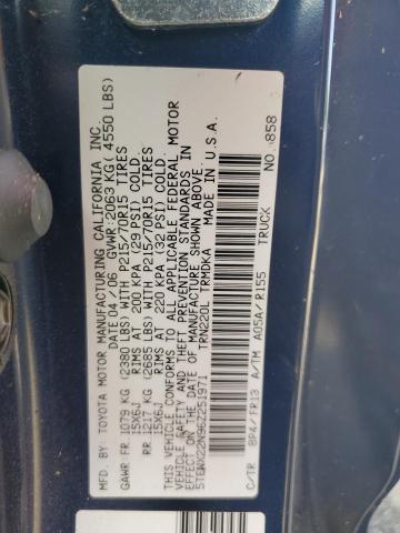 5TENX22N96Z251971 - 2006 TOYOTA TACOMA BLUE photo 12