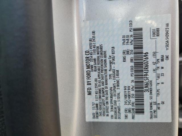 3LN6L5F94JR607696 - 2018 LINCOLN MKZ RESERVE 银色 照片 13