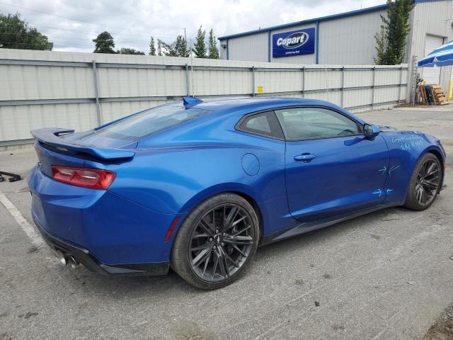 1G1FK1R6XJ0130007 - 2018 CHEVROLET CAMARO ZL1 BLUE photo 3