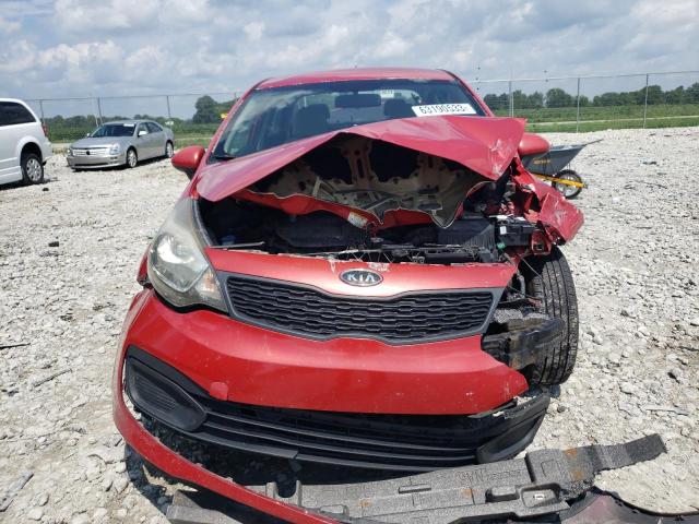 KNADM4A30D6119608 - 2013 KIA RIO LX RED photo 5