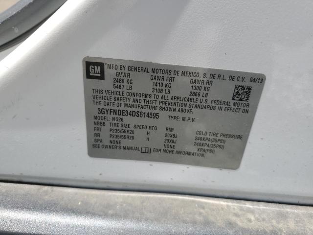 3GYFNDE34DS614595 - 2013 CADILLAC SRX PERFORMANCE COLLECTION WHITE photo 13