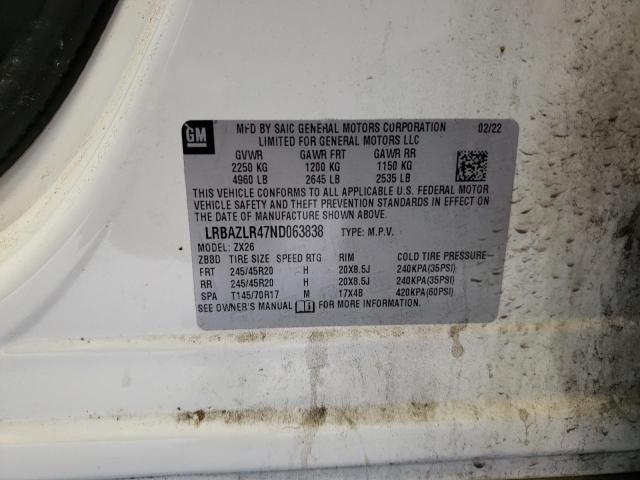 LRBAZLR47ND063838 - 2022 BUICK ENVISION PREFERRED 白色 照片 13