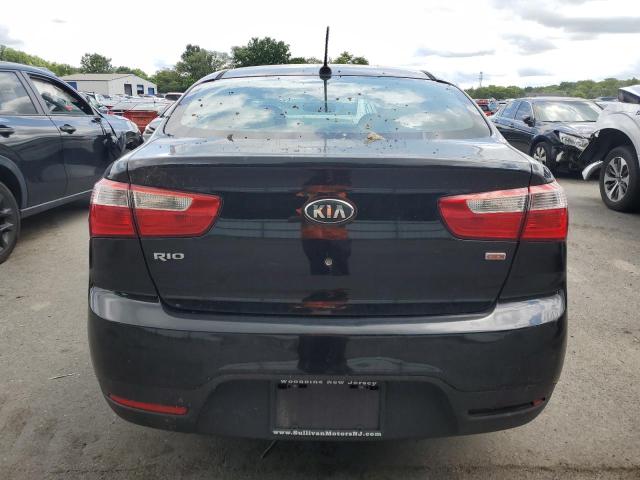 KNADM4A34E6402711 - 2014 KIA RIO LX BLACK photo 6
