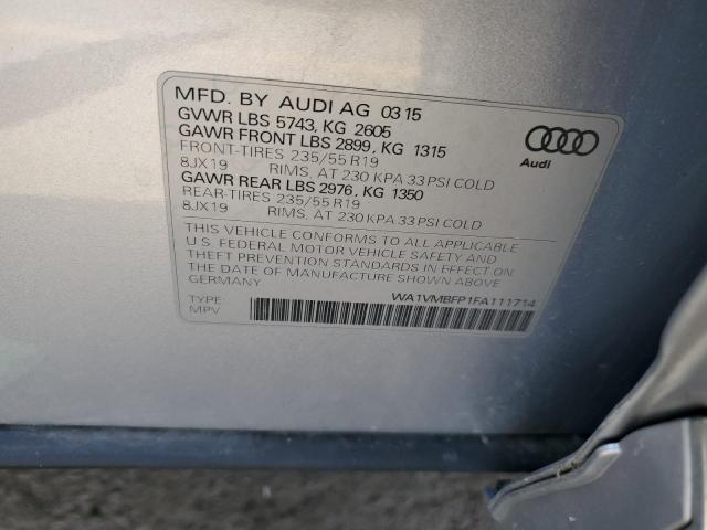 WA1VMBFP1FA111714 - 2015 AUDI Q5 TDI PRESTIGE SILVER photo 13