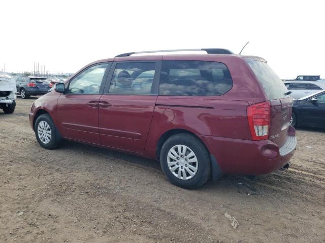 KNDMG4C73E6545224 - 2014 KIA SEDONA LX BURGUNDY photo 2