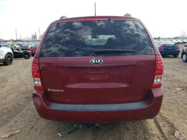 KNDMG4C73E6545224 - 2014 KIA SEDONA LX BURGUNDY photo 6