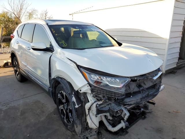 2HKRW2H94HH676924 - 2017 HONDA CR-V TOURING WHITE photo 1