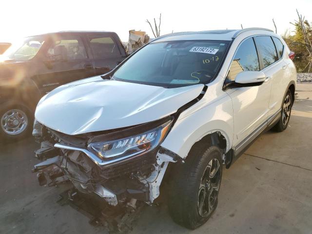 2HKRW2H94HH676924 - 2017 HONDA CR-V TOURING WHITE photo 2