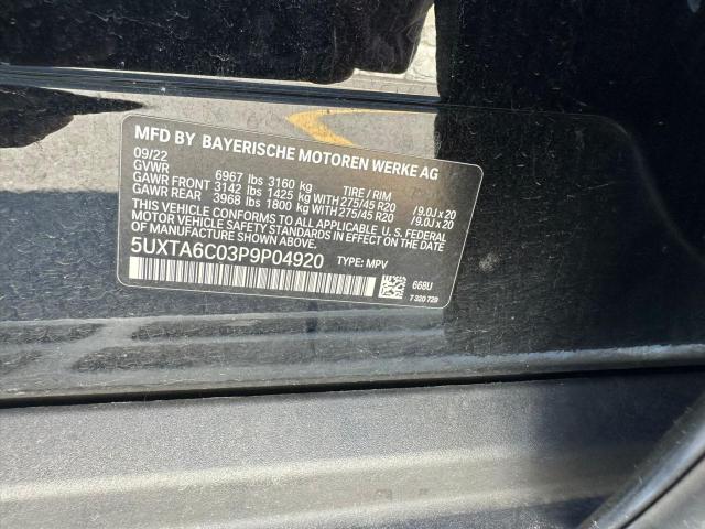 5UXTA6C03P9P04920 - 2023 BMW X5 XDRIVE45E Czarny zdjęcie 10