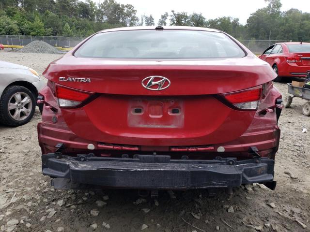 5NPDH4AE0FH648798 - 2015 HYUNDAI ELANTRA SE RED photo 6