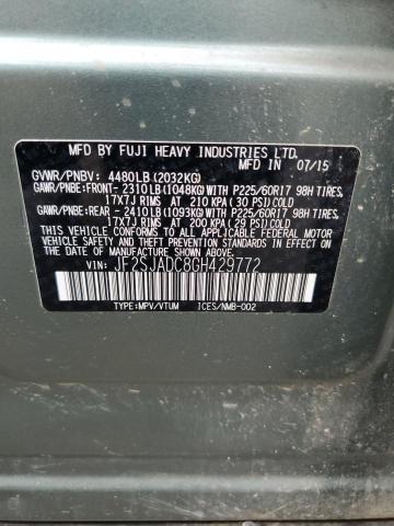 JF2SJADC8GH429772 - 2016 SUBARU FORESTER 2.5I PREMIUM GREEN photo 14