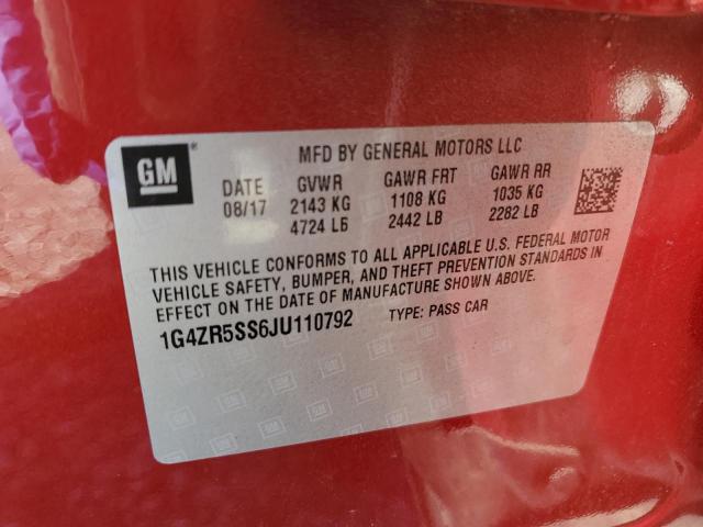 1G4ZR5SS6JU110792 - 2018 BUICK LACROSSE PREMIUM Rot Foto 23