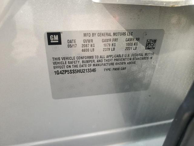 1G4ZP5SS5HU213346 - 2017 BUICK LACROSSE ESSENCE Күміс фото 12