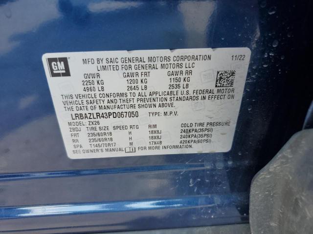 LRBAZLR43PD067050 - 2023 BUICK ENVISION PREFERRED ლურჯი ფოტო 12