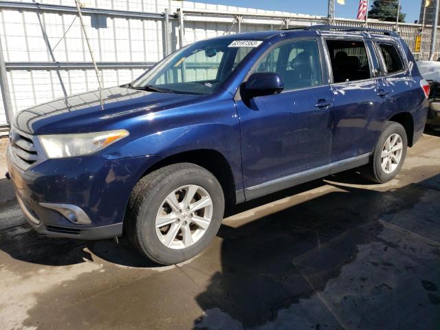 5TDBK3EH6CS151221 - 2012 TOYOTA HIGHLANDER BASE BLUE photo 1