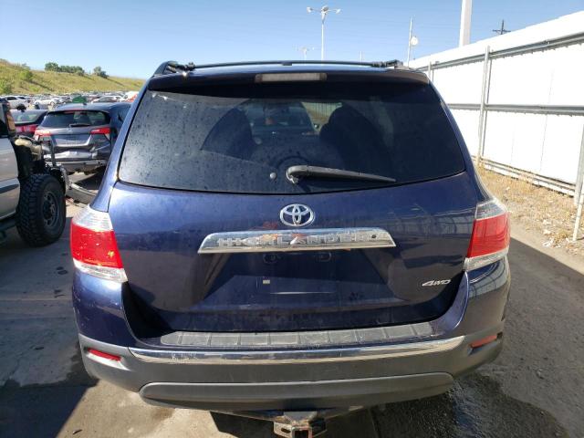 5TDBK3EH6CS151221 - 2012 TOYOTA HIGHLANDER BASE BLUE photo 6