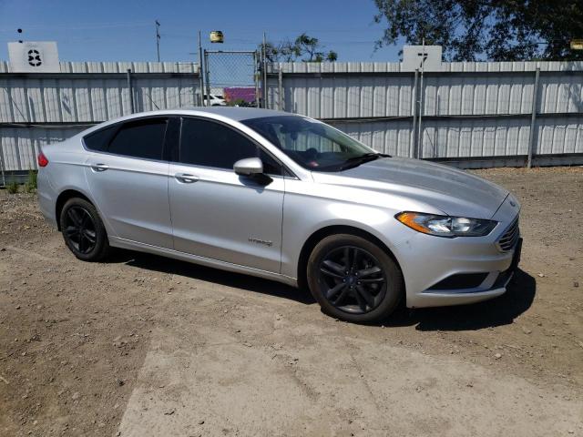 3FA6P0LU7JR286859 - 2018 FORD FUSION SE HYBRID SILVER photo 4