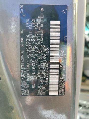 5TBRU34126S466477 - 2006 TOYOTA TUNDRA ACCESS CAB SR5 GRAY photo 13