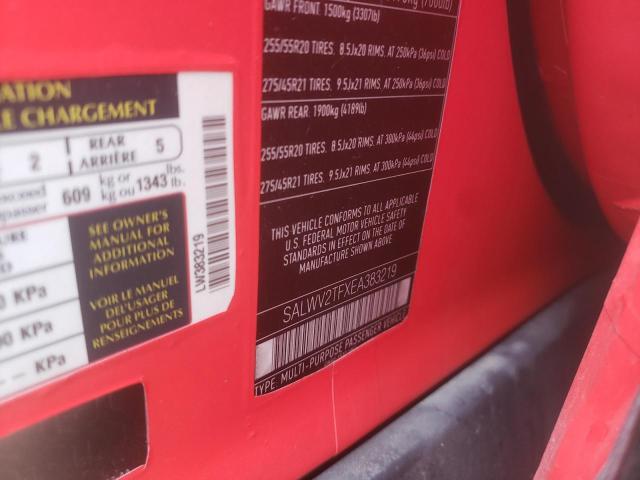 SALWV2TFXEA383219 - 2014 LAND ROVER RANGE ROVE AUTOBIOGRAPHY RED photo 13