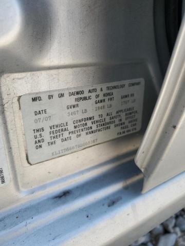 KL1TD56678B055367 - 2008 CHEVROLET AVEO BASE Gümüş foto 12