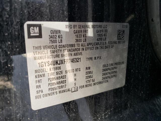 1GYS4UKJXFR746321 - 2015 CADILLAC ESCALADE ESV PLATINUM შავი ფოტო 13