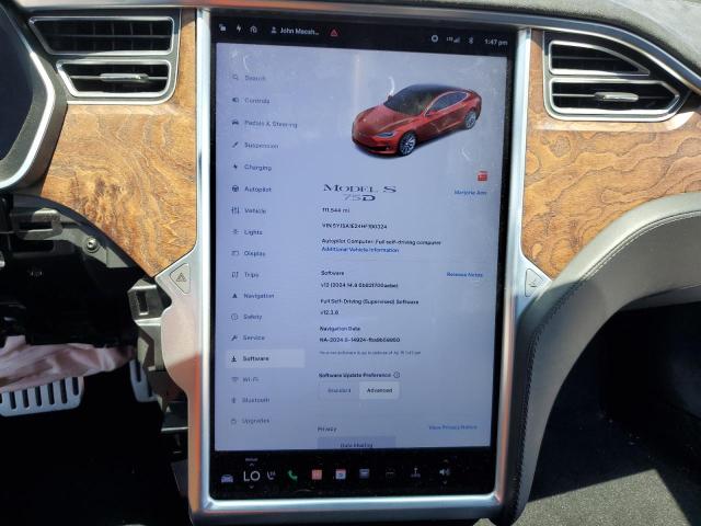 5YJSA1E24HF190324 - 2017 TESLA MODEL S Qırmızı foto 9