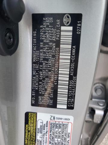 4T1BE32KX6U146056 - 2006 TOYOTA CAMRY LE SILVER photo 12