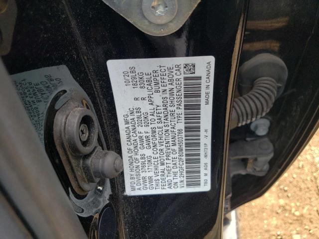 2HGFC2F80MH503766 - 2021 HONDA CIVIC SPORT 黑色 照片 12