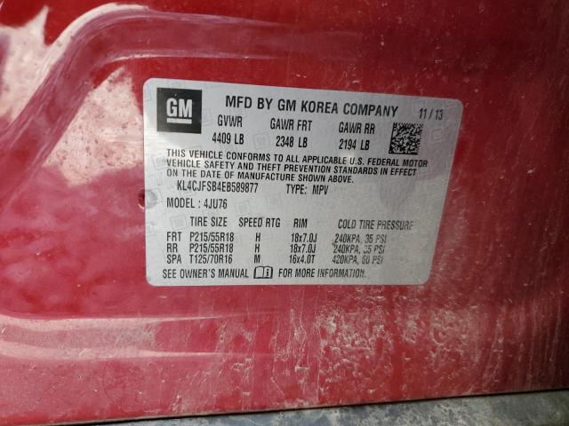 KL4CJFSB4EB589877 - 2014 BUICK ENCORE CONVENIENCE 红色 照片 13